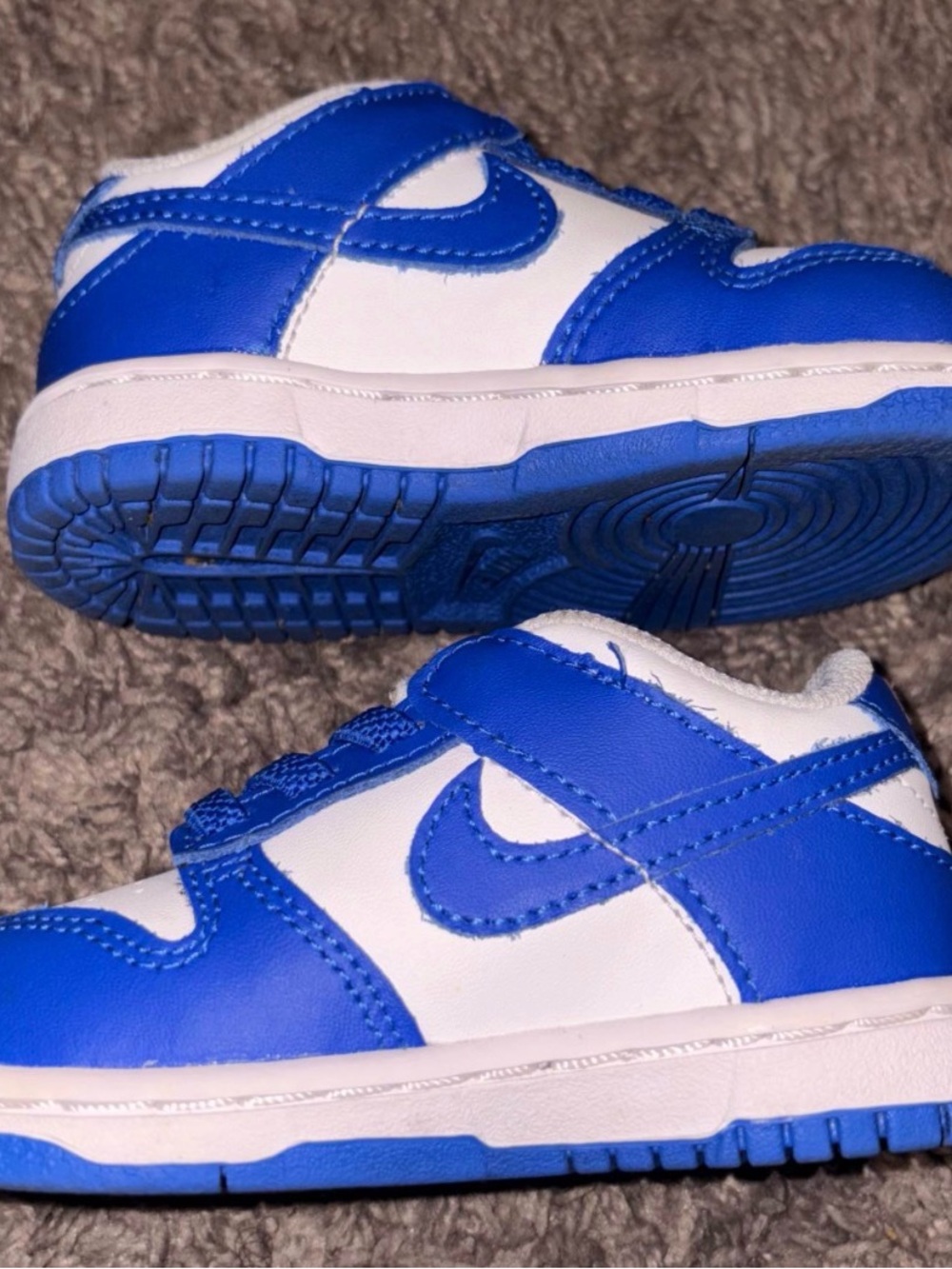 Nike Kids Royal Blue and White Velcro Sneakers